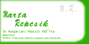 marta repcsik business card